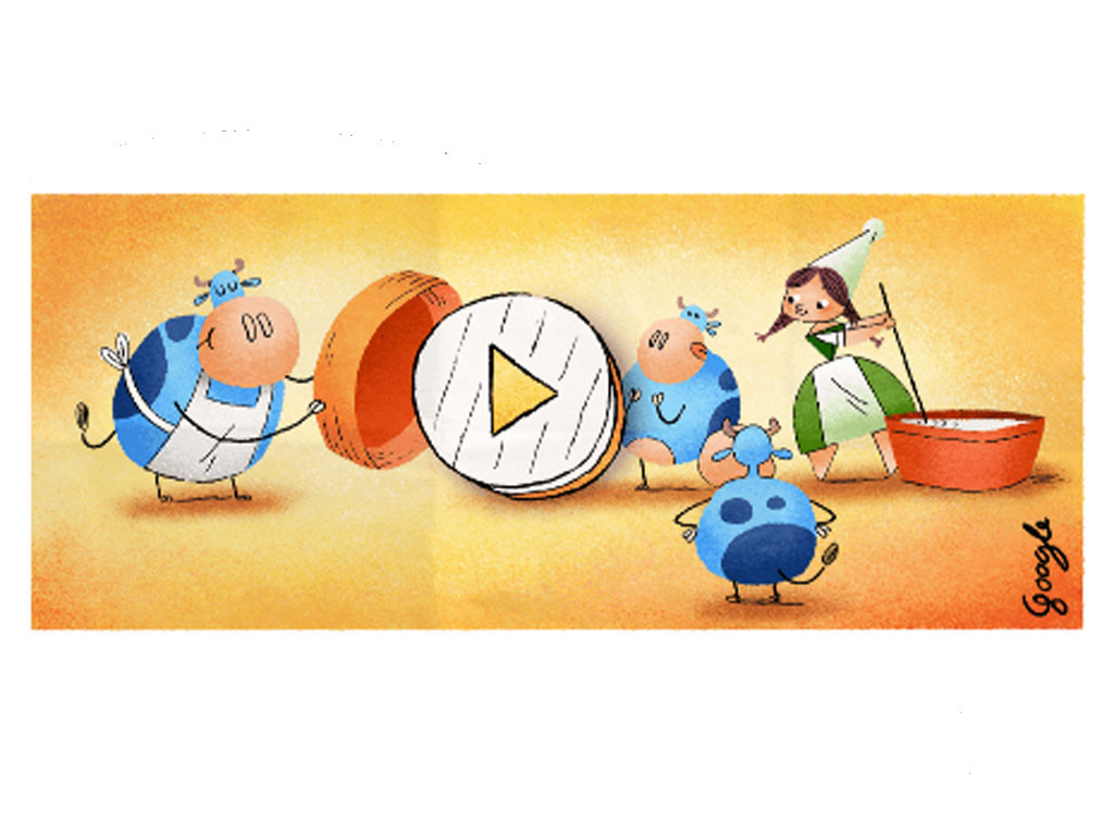 28 avril 2017 : un doodle pour rendre hommage au camembert et à Marie Harel, son inventrice