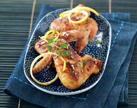 Ailerons de poulet au citron et à la coriandre