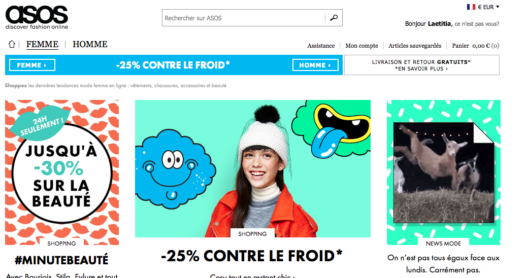 Asos aura la peau de mon compte en banque