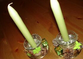 Bougeoirs table de Noël