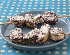 Brochettes gourmandes au chocolat