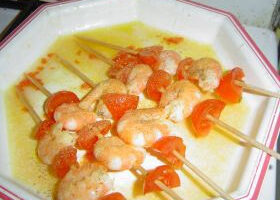 Brochettes de crevettes