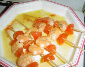 Brochettes de crevettes