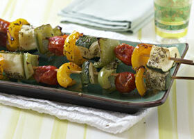 Brochettes de légumes