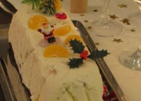 Bûche glacée clémentines, oranges, chocolat de lili