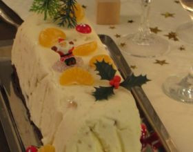 Bûche glacée clémentines, oranges, chocolat de lili