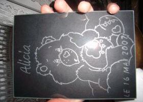 Cadre sous verre gravé et personnalisable