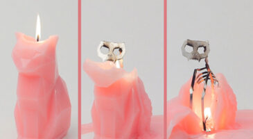 Ces bougies révèlent le squelette de leur animal quand elles fondent