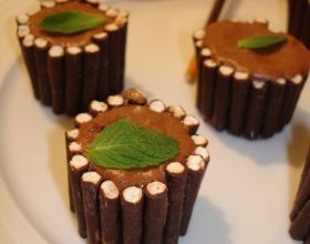 Charlottines Mikado, mousse chocolat au mascarpone