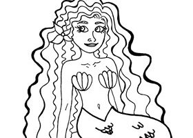 Coloriage : la sirène
