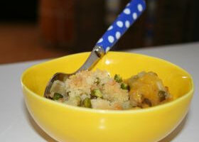 Crumble aux nectarines et pistaches