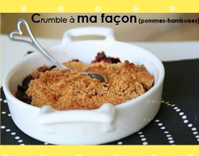 Crumble pommes-framboises