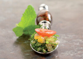 Cuillères apéritives : mascarpone à l&rsquo;avocat et au citron vert