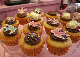 Cupcakes bananes/pépites de chocolat, par Chloé Saada