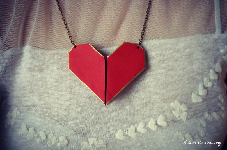 ♥ DIY Le collier coeur origami ♥