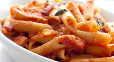 Des Penne à la sauce tomate comme en Italie