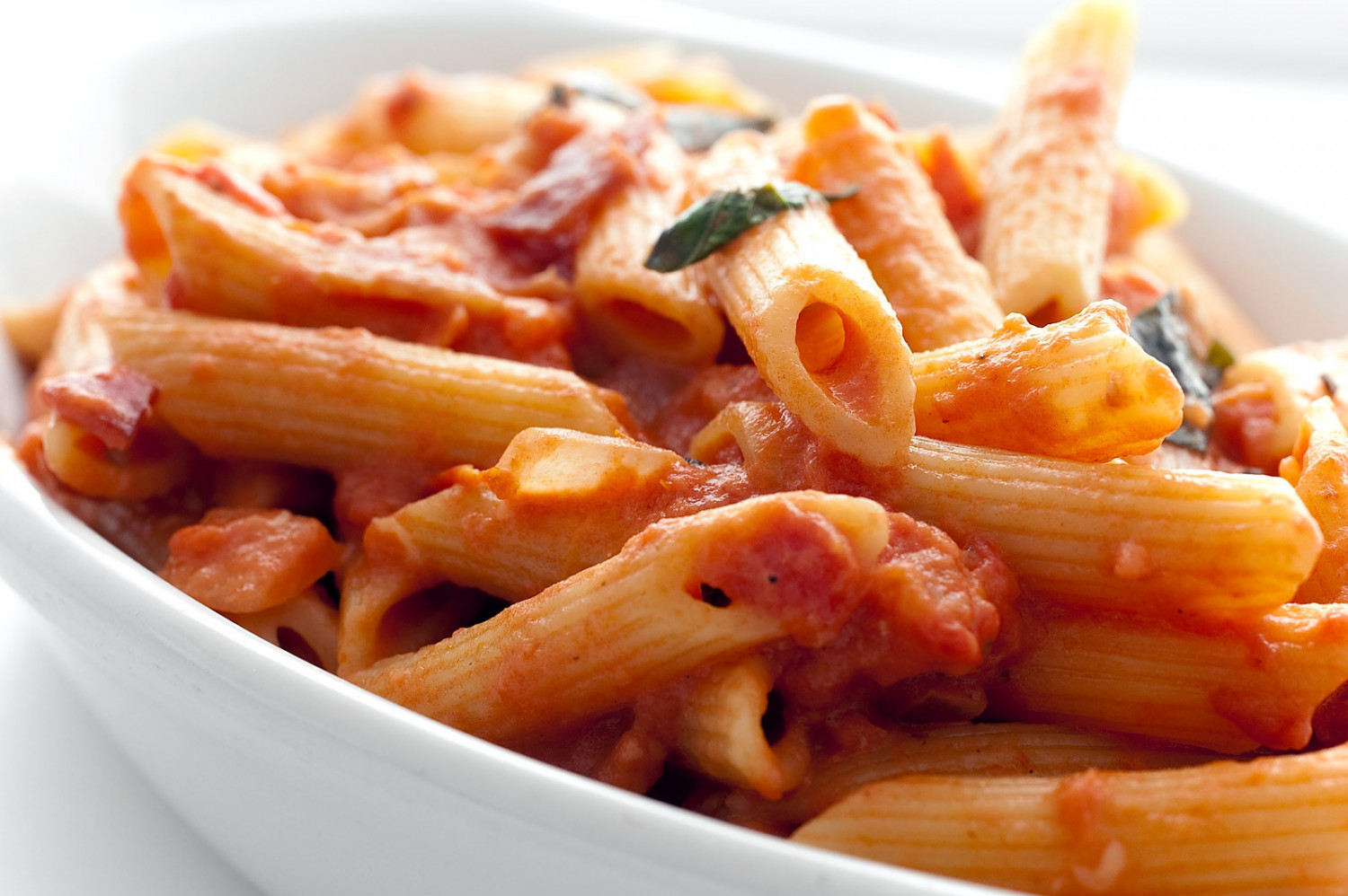 Des Penne à la sauce tomate comme en Italie