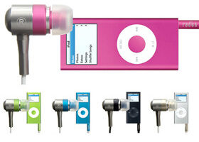 Ecouteurs Radius aux couleurs des iPods