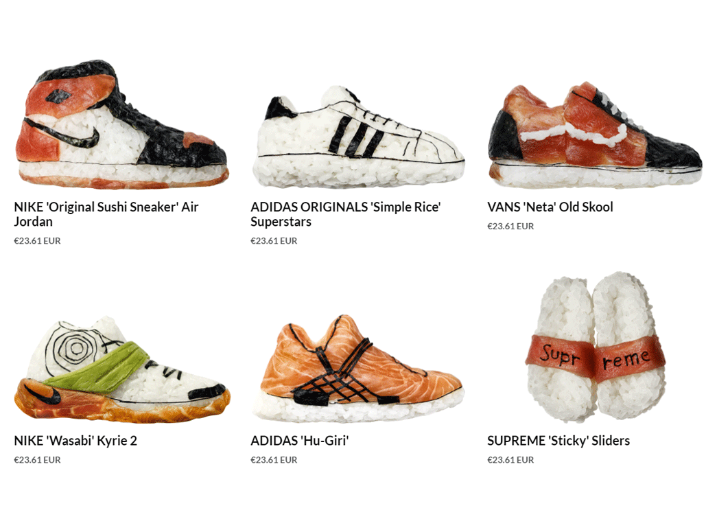 Des sushis et des sneakers : un assortiment des plus alléchants !