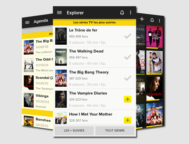 Deux appli pour les mordus de séries !