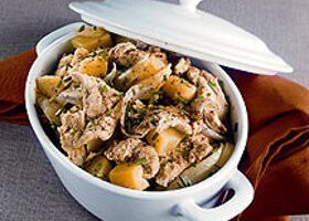 Emincé de veau aux oignons