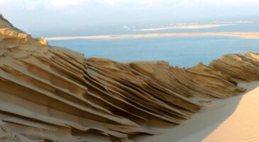 Exceptionnel : la dune du Pilat sculptée par le froid et le vent