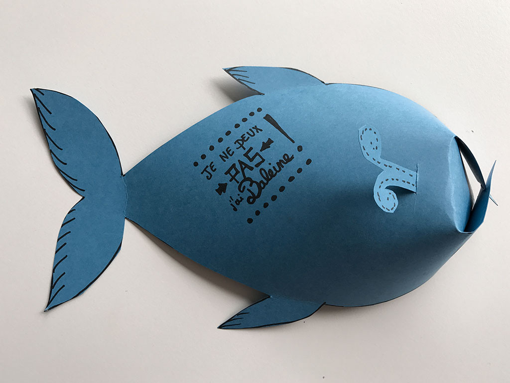 Fabriquer une baleine pop-up pour laisser un message