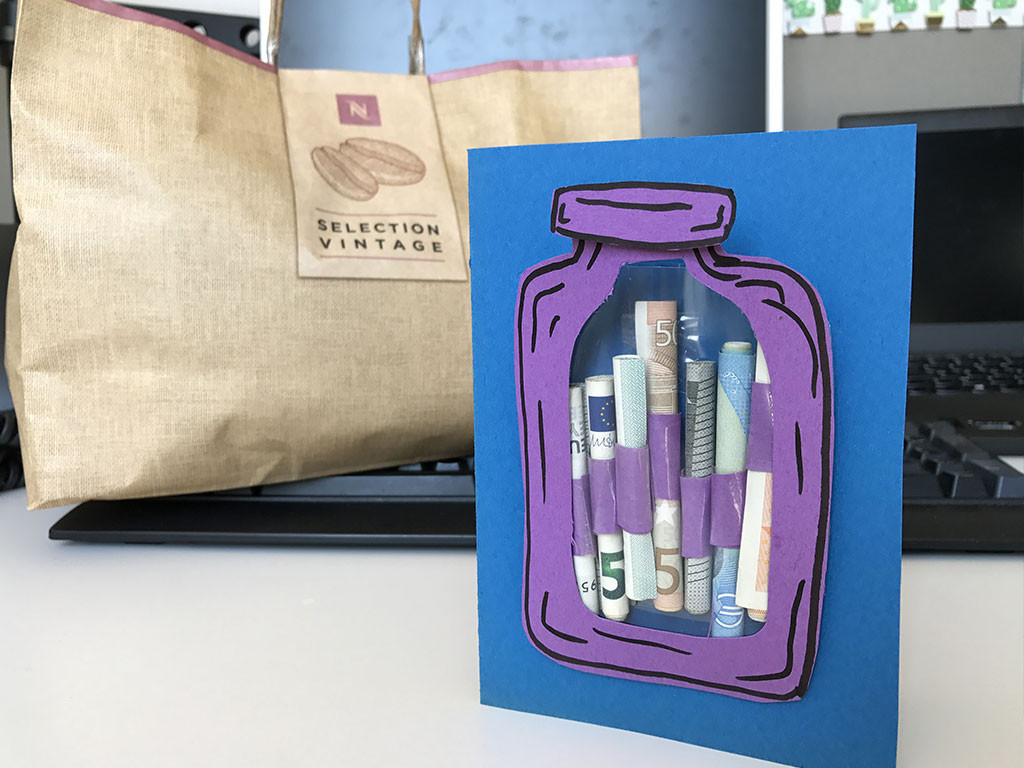 Fabriquer une carte originale pour un pot de départ