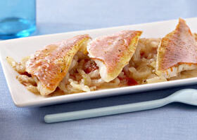 Filets de rougets au fenouil et tomates