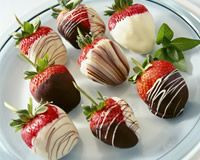 Fraises aux deux chocolats