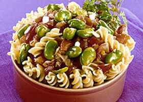 Fusillini aux fèves fraîches