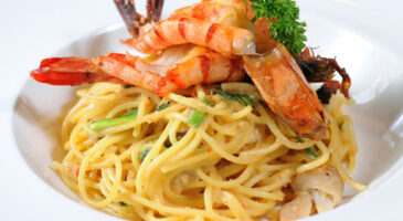 Gambas flambées au Pastis