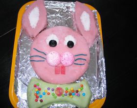 Gâteau au chocolat en forme de lapin