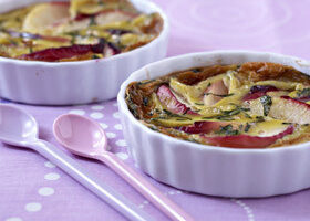 Gratin de brugnons au basilic