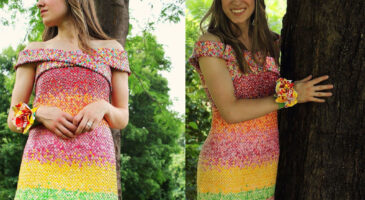 Il a fallu manger 10 000 bonbons pour rentrer dans cette robe !