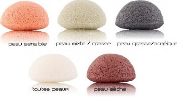 L&rsquo;éponge Konjac, quelle couleur pour quel type de peau ?