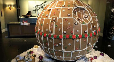 L&rsquo;étoile noire de Star War en pain d&rsquo;épices