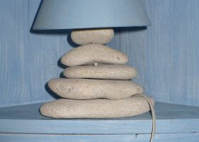 Lampe en galets