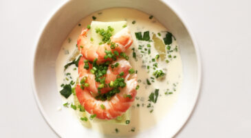 Le millefeuille concombre crevettes simple