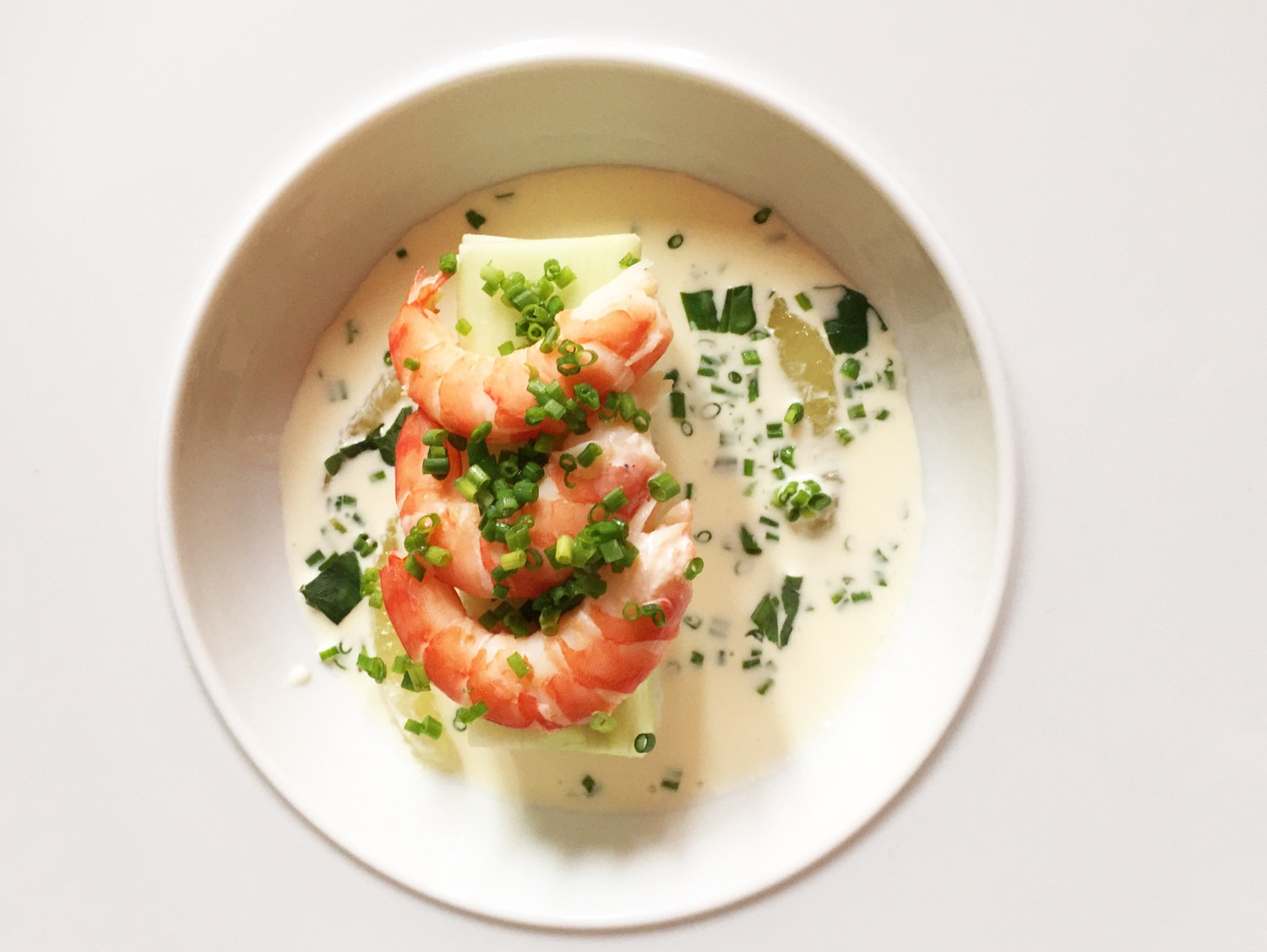 Le millefeuille concombre crevettes simple