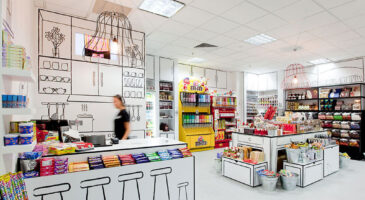 Le super design de la boutique Candy Room !