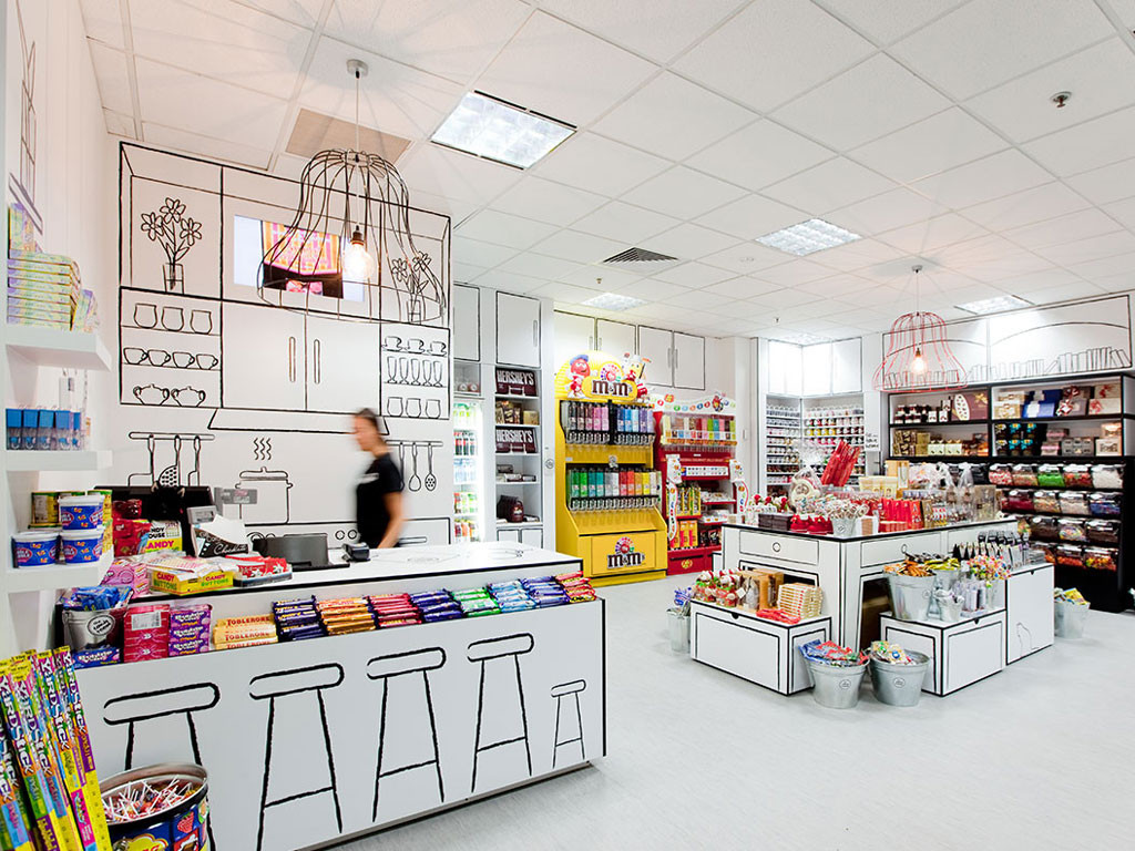 Le super design de la boutique Candy Room !