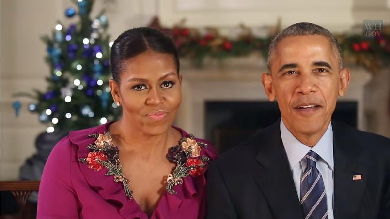 Les derniers voeux souriants de Michelle et Barack Obama
