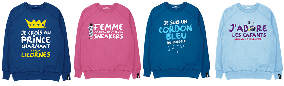 Les jolis sweat-shirts 100% féminins avec #LaVeriteSurLesFilles !