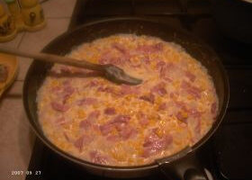 Maïs chaud au jambon