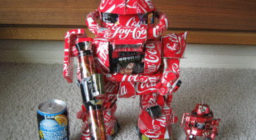 Makaon, un artiste plutôt branché canettes