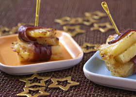 Millefeuilles d&rsquo;ananas au magret fumé