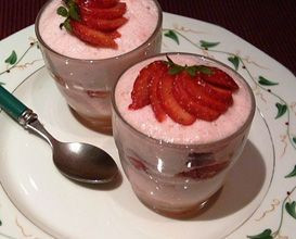 Mousse légère aux fraises