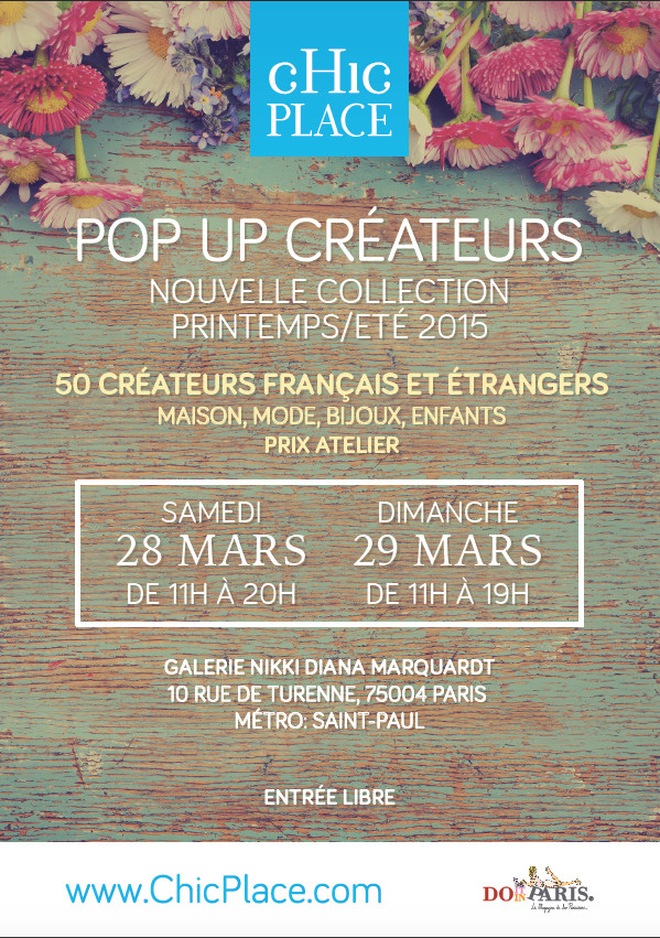 POP-UP STORE CHICLPLACE.COM LES 28 ET 29 MARS 2015