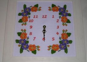 Pendule en point de croix